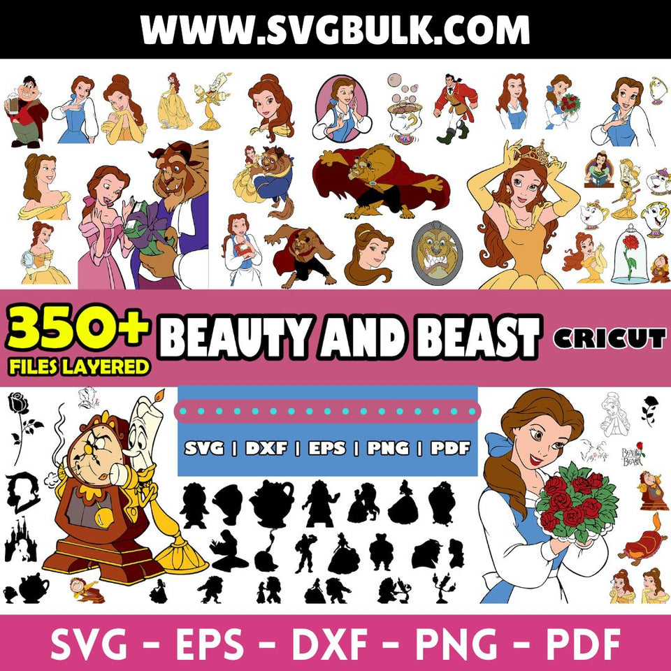 Beauty and the Beast SVG, Belle svg, Beast svg, Princess svg, Beauty and the Beast Clipart Cricut Instant Download
