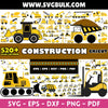 construction svg bundle construction trucks svg png bundle layered cut files cricut excavator svg bundle excavator png bundle