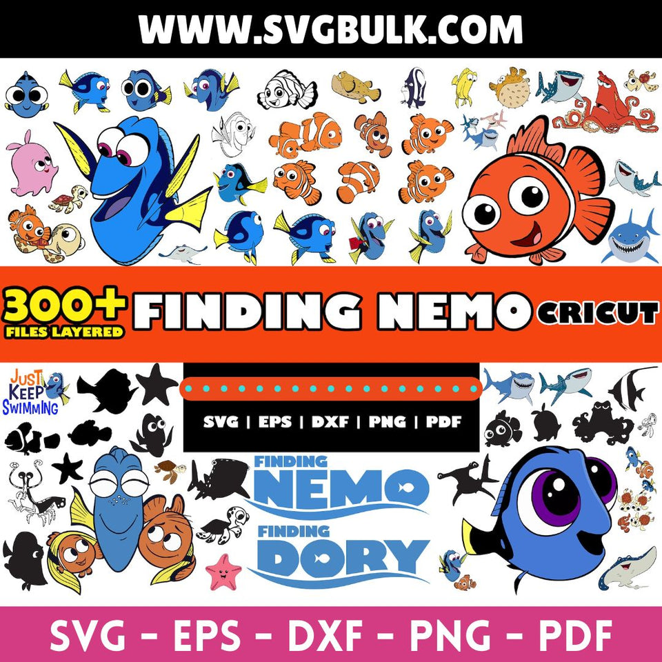 Finding Nemo SVG bundle, Finding Dory svg, Darla costume, Cricut cut file, Layered svg file, Nemo shirt, Digital downloads. SVG