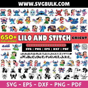 Stitch SVG Files for Cricut, Stitch Svg Bundle, Printable Sticker, Cut File, Stitch Layered, Instant Download