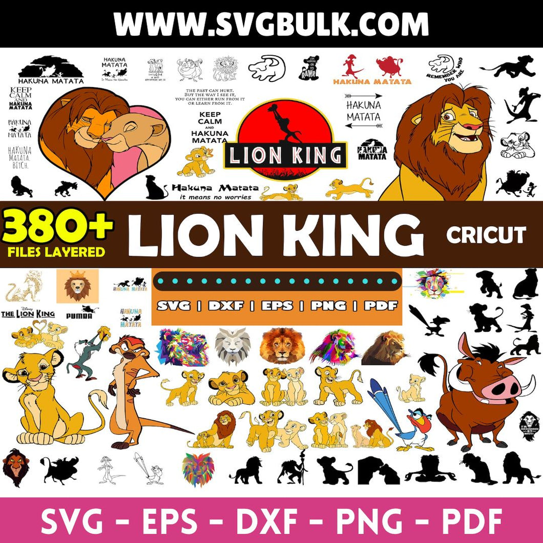 The Lion King svg bundle, lion king png, hakuna matata svg bundle, svg for Cricut, Layered Files