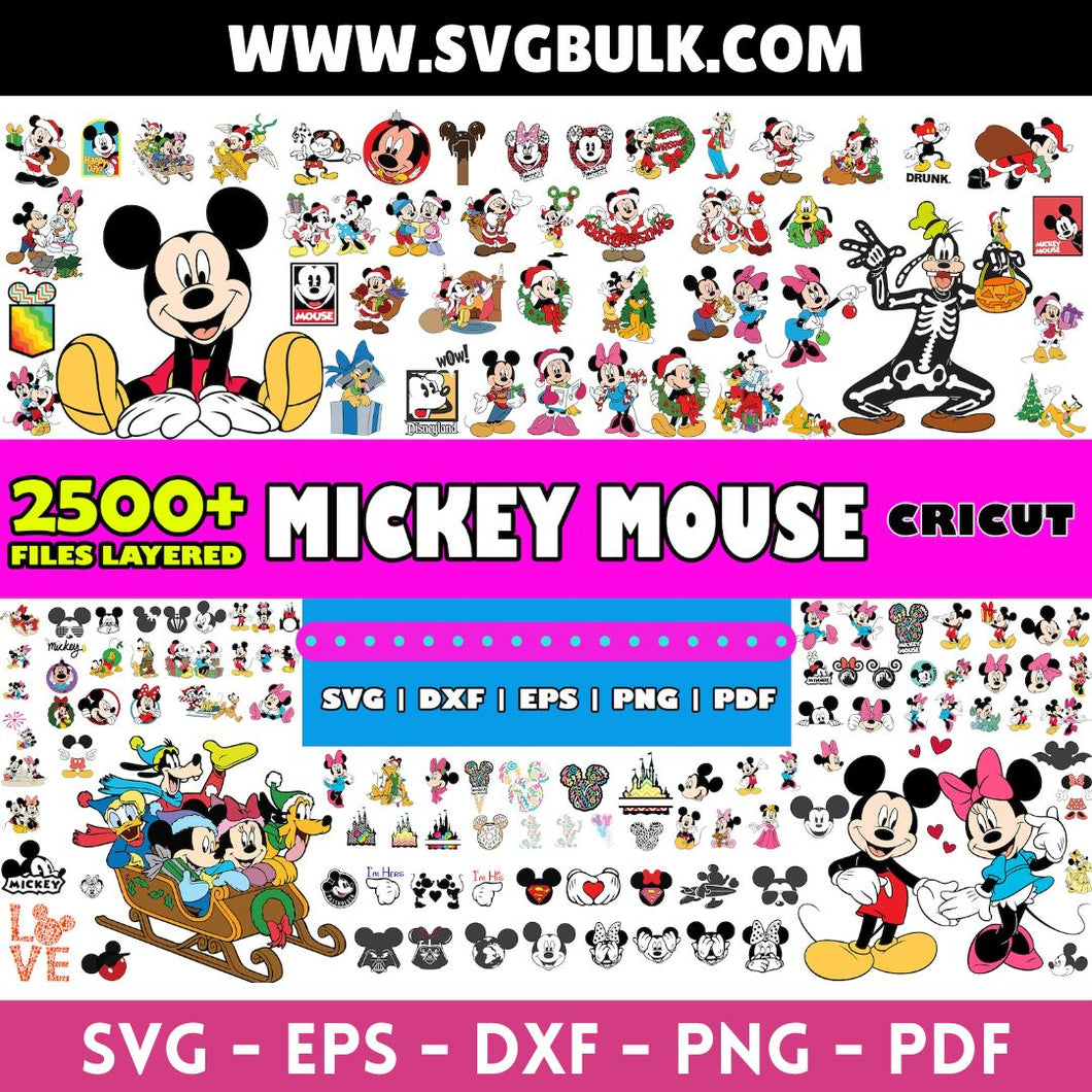 Mickey Mouse svg bundle, Mickey Mouse png, Mickey Mouse birthday svg, minnie mouse svg, Mickey Mouse Font, Svg Files For Cricut & Silhouette
