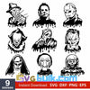 Horror Characters Drip Svg Bundle, Instant Download, Bundle For Cricut, Silhouette Vector SVG PNG DXF Cut File - Svgbulk