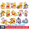 Layered Baby Pooh Svg Bundle, Instant Download, Bundle For Cricut, Silhouette Vector SVG PNG DXF Cut File - Svgbulk