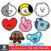 Layered BT21 Svg Bundle, Instant Download, Bundle For Cricut, Silhouette Vector SVG PNG DXF Cut File - Svgbulk